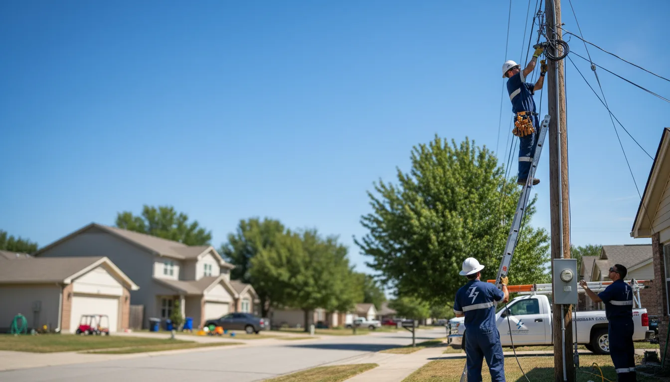 Residential electrician providing installation services in Lankin, ND